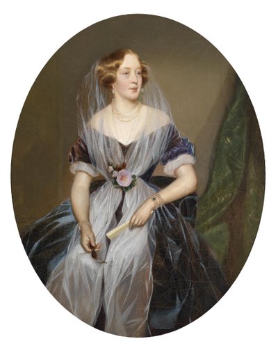 Portrait of a Noble Lady by Ferdinand Georg Waldmuller